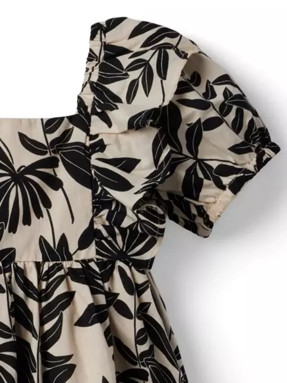 NWOT Janie and Jack Palm Floral Puff Sleeve Top